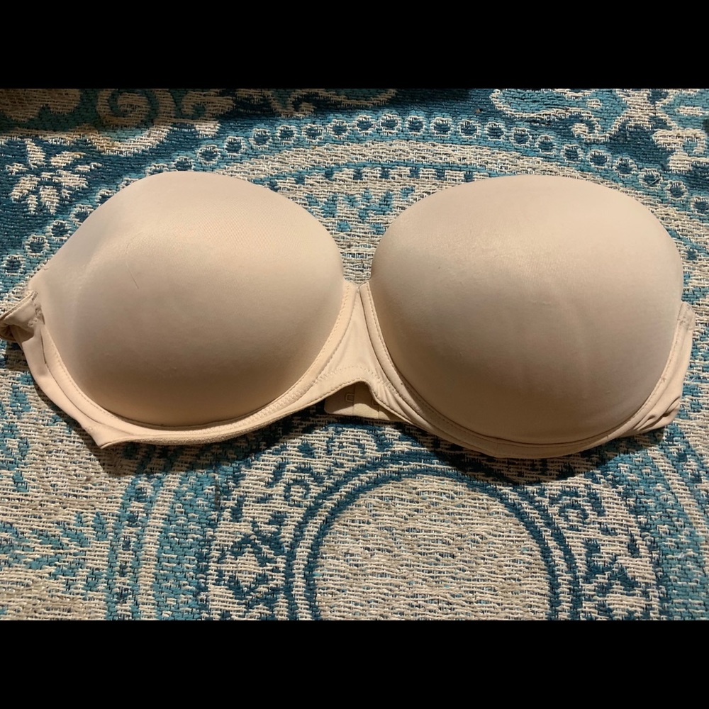 Pink VS 36D strapless Bra
